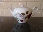 retro theepot met rode rozen decoratie, Gebruikt, Overige typen, Ophalen of Verzenden, Overige stijlen