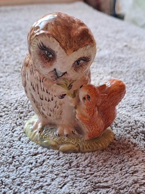 Beatrix Potter Uil Old Mr Brown en Eekhoorn 1962 Beswick, Verzamelen, Beelden en Beeldjes, Zo goed als nieuw, Dier, Ophalen of Verzenden