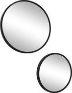 LOFT42 - Mirror - Spiegels Rond - Zwart - Set van 2 - Ø45 &, Ophalen, Minder dan 50 cm, Rond, Zo goed als nieuw