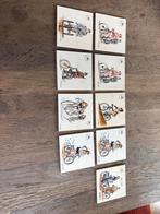 Vintage Fiets keramiek Tegels - Gazelle 9 stuks, Antiek en Kunst, Antiek | Wandborden en Tegels, Ophalen