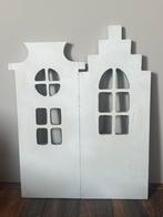 Klein kamerscherm van twee witte huisjes., Huis en Inrichting, Woonaccessoires | Kamerschermen, Ophalen of Verzenden, Zo goed als nieuw