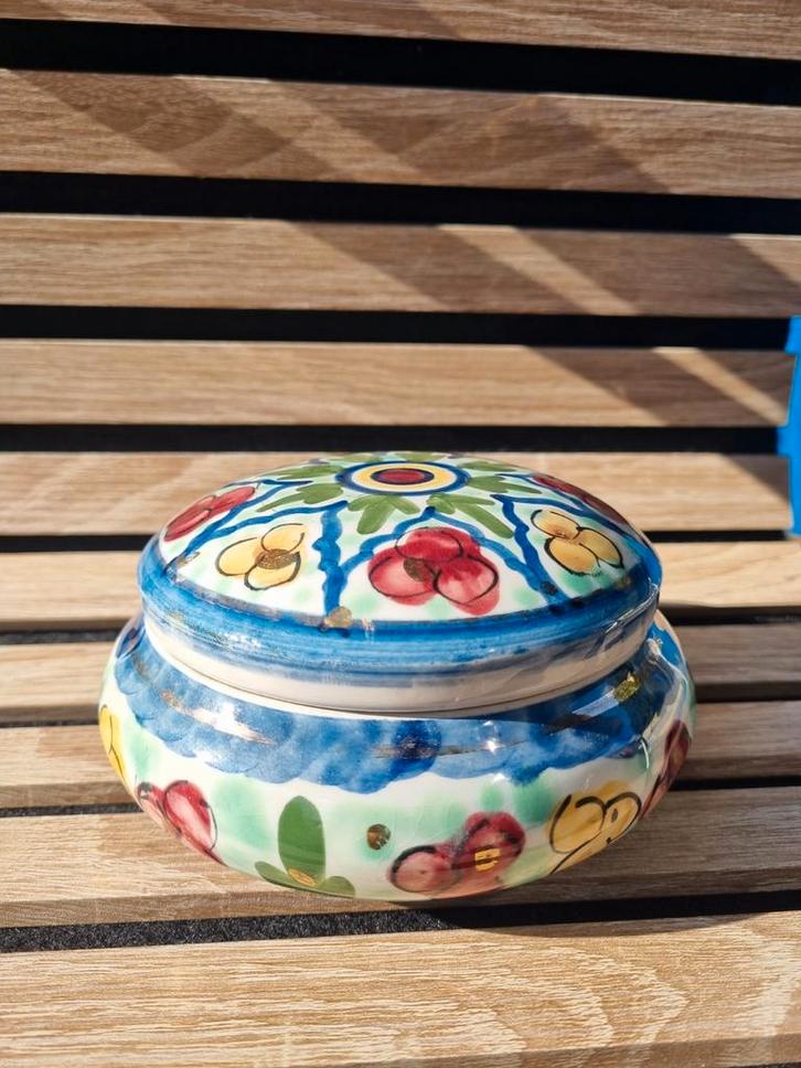 Vintage Sierlijk Bakje met Deksel, Antiek en Kunst, Antiek | Keramiek en Aardewerk, Ophalen of Verzenden