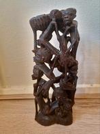 Makonde Ujamaa sculptuur - Ebbenhout familiebeeld, Ophalen of Verzenden