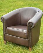 Leren clubfauteuil, Ophalen, Zo goed als nieuw