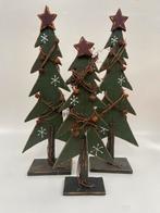 Houten kerstboompjes 3 stuks., Diversen, Ophalen of Verzenden, Zo goed als nieuw