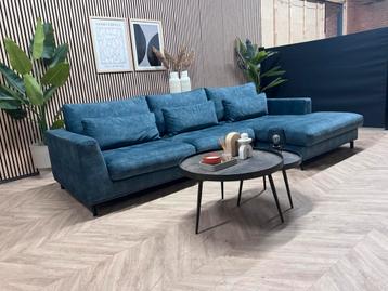 ZGAN Velvet Velours Room108 Hoekbank - Blauw - 322 x 180 beschikbaar voor biedingen