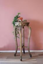 Goudkleurige houten plantentafel. Hoge Barok stijl tafel, Huis en Inrichting, Woonaccessoires | Zuilen en Pilaren, Ophalen, O