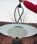 Hanglamp,  brons, Huis en Inrichting, Lampen | Hanglampen, Ophalen, Zo goed als nieuw, Minder dan 50 cm