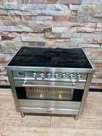 Luxe Boretti INDUCTIE Fornuis met 5 zones RVS 90 cm, 60 cm of meer, Ophalen of Verzenden, Zo goed als nieuw, Energieklasse A of zuiniger