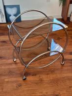 vintage bijzettafel, Huis en Inrichting, Tafels | Bijzettafels, Gebruikt, Vintage, Glas, Overige vormen