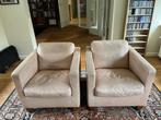Set lederen fauteuils modern, Huis en Inrichting, Stoelen, Ophalen, Gebruikt, Twee, Overige kleuren