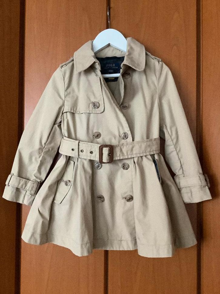 Origineel Ralph Lauren trenchcoat met capuchon, maat 4T., Kinderen en Baby's, Kinderkleding | Maat 104, Nieuw, Meisje, Jas, Ophalen of Verzenden