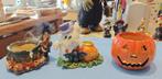 Halloween kaarshouders pompoen heks spook, Ophalen of Verzenden, Zo goed als nieuw, Versiering, Halloween of Griezel