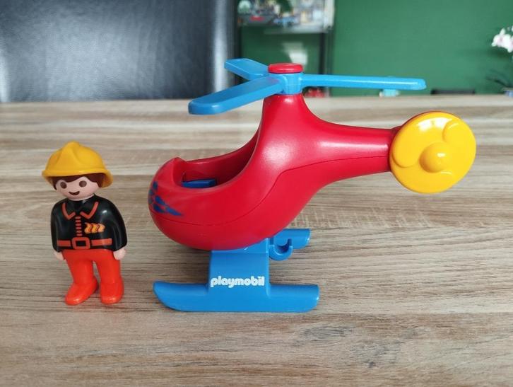 Playmobil 123 Brandweerhelikopter heli 6789, Kinderen en Baby's, Speelgoed | Playmobil, Zo goed als nieuw, Ophalen of Verzenden