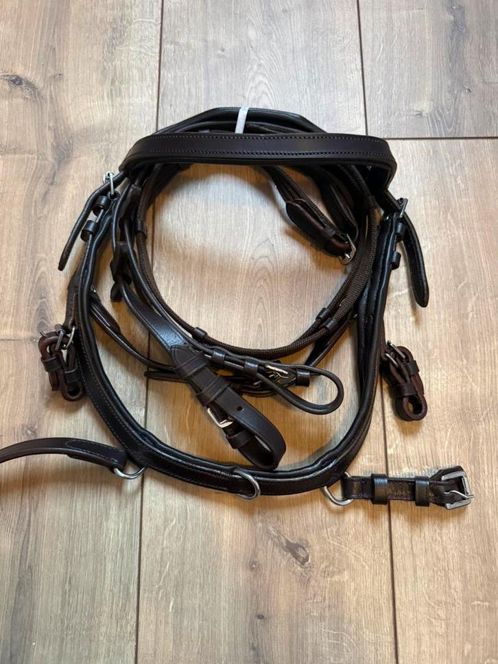 Nieuw anatomisch hoofdstel2in1 kaptoom bruin mini shetlander, Dieren en Toebehoren, Paarden en Pony's | Hoofdstellen en Tuigage