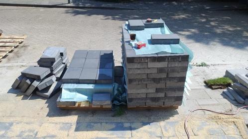 151 splinternieuwe MBI Vialetta Granito oprittegels, Tuin en Terras, Tegels en Klinkers, Nieuw, Klinkers, Beton, 5 tot 10 m², Ophalen