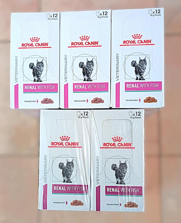 60 Royal Canin maaltijdzakjes Renal Fish - nierdieet kat, Dieren en Toebehoren, Dierenvoeding, Kat, Ophalen of Verzenden