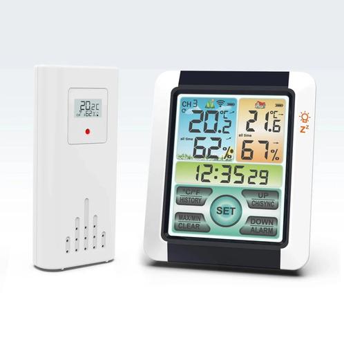 Draadloze Weerstation Set met Groot LCD-scherm, Audio, Tv en Foto, Weerstations en Barometers, Nieuw, Weerstation, Verzenden
