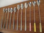 11 vintage RVS ijslepel divers dessert lepel 19-20,5 cm p st, Ophalen of Verzenden