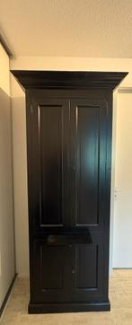 Zwarte kast met deuren Topper!, Ophalen of Verzenden, Zo goed als nieuw
