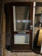 Voordeur buitendeur 211 x 92,5 hardhout enkel glas, Ophalen, Gebruikt, 80 tot 100 cm, Buitendeur