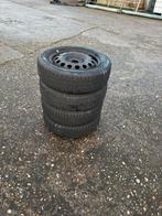 4x stalen velgen + banden 155/65 R14 – 4x100 –, Ophalen, Zo goed als nieuw