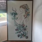 Handgemaakte Borduurwerk Lijst, Antiek en Kunst, Kunst | Etsen en Gravures, Ophalen