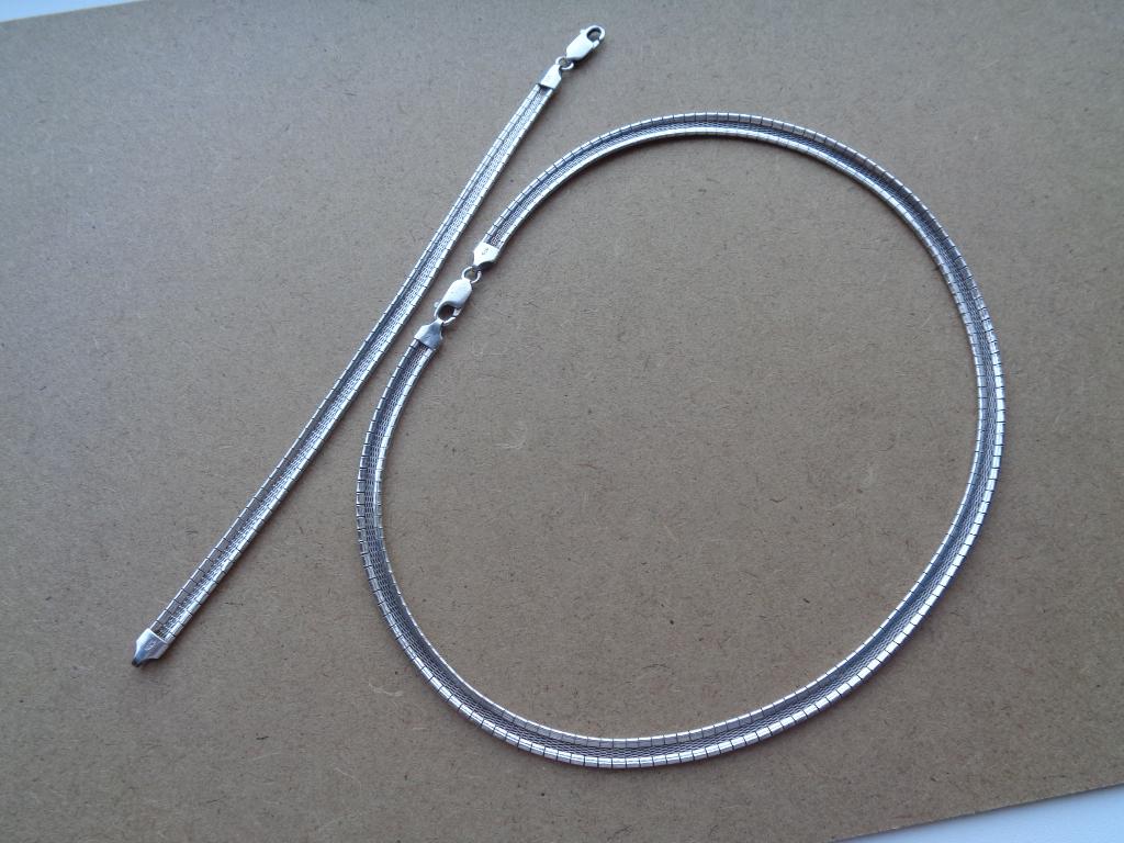 zilveren omega set ketting met armband [807], Sieraden, Tassen en Uiterlijk, Kettingen, Verzenden, Zo goed als nieuw, Zilver, Zilver