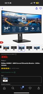 Philips 345B1C/00 ( 34-inch curved VA-monitor), Computers en Software, Monitoren, Ophalen, 101 t/m 150 Hz, VA, Zo goed als nieuw