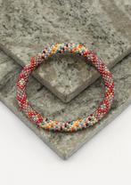 Glaskralen armband - tribal red - RB195, Overige materialen, Overige kleuren, Verzenden, Nieuw