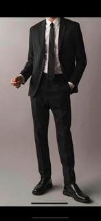 Zwarte Kostuum/Pak Wolmix H&M, Kleding | Heren, Maat 52/54 (L), Zwart, Ophalen of Verzenden, Zo goed als nieuw