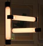 !!!Complete hanglamp model L-40 met DIMBARE-LED-Buizen!!! 🎁, Huis en Inrichting, Ophalen, Glas, Gebruikt, Mooi