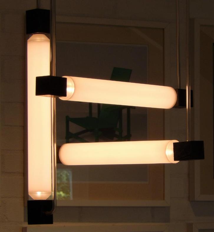 !!!Complete hanglamp model L-40 met DIMBARE-LED-Buizen!!! 🎁, Huis en Inrichting, Lampen | Hanglampen, Gebruikt, 75 cm of meer