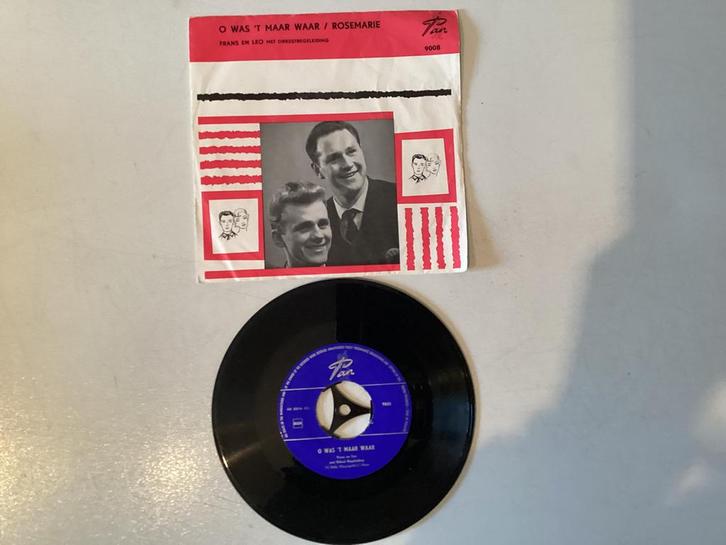 FRANS EN LEO——O WAS HET MAAR WAAR / ROSEMARIE, Cd's en Dvd's, Vinyl | Nederlandstalig, Zo goed als nieuw, Levenslied of Smartlap
