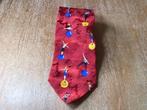 Rode stropdas, ballanserende figuren, 100% zijde, Kleding | Heren, Stropdassen, Ophalen of Verzenden, Zo goed als nieuw, Rood