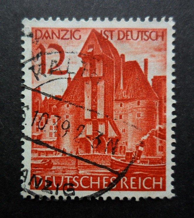 Reich Stempel Danzig-Kalthof op mi-715 Danzig ist Deutsch, Postzegels en Munten, Postzegels | Europa | Duitsland, Gestempeld, Overige periodes