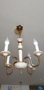 Vintage kroonluchter met marmeren details, Ophalen, Gebruikt, Overige materialen, Vintage