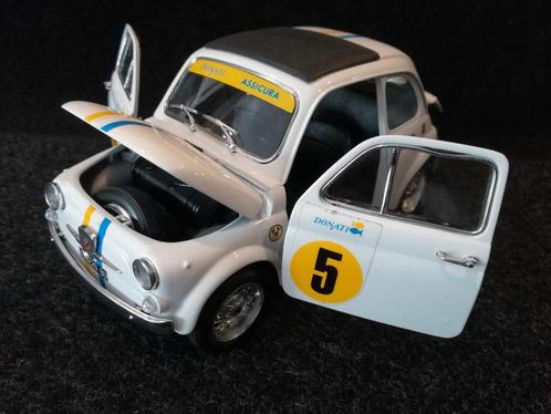 Fiat 500 Abarth 1965 - 1:16 - SUMMER DEAL ! -25% Korting !, Hobby en Vrije tijd, Modelauto's | 1:18, Zo goed als nieuw, Auto, Bburago