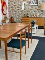 Vintage Deens design teak eettafel Bramin (verlengbaar), Huis en Inrichting, Tafels | Eettafels, Ophalen, Gebruikt, ., 50 tot 100 cm