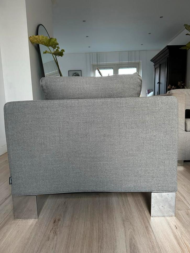 Minotti Pollock Fauteuil - Grijs - In Zeer Goede Staat, Huis en Inrichting, Fauteuils, Zo goed als nieuw, Stof, 75 tot 100 cm