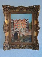 Schilderijlijst vintage, goud barok met schilderachtig A'dam, Antiek en Kunst, Kunst | Schilderijen | Klassiek, Ophalen