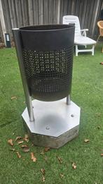 RVS vuurkorf incl. betonpoer, Ophalen, Zo goed als nieuw, Vuurkorf