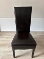 6 Bruine Skai Eetkamerstoelen, Huis en Inrichting, Stoelen, Ophalen, Zo goed als nieuw, Bruin, Leer