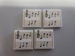 nr. 7202, 4 Tegels 2x2 met muzieknoten., Ophalen, Nieuw, Complete set, Lego
