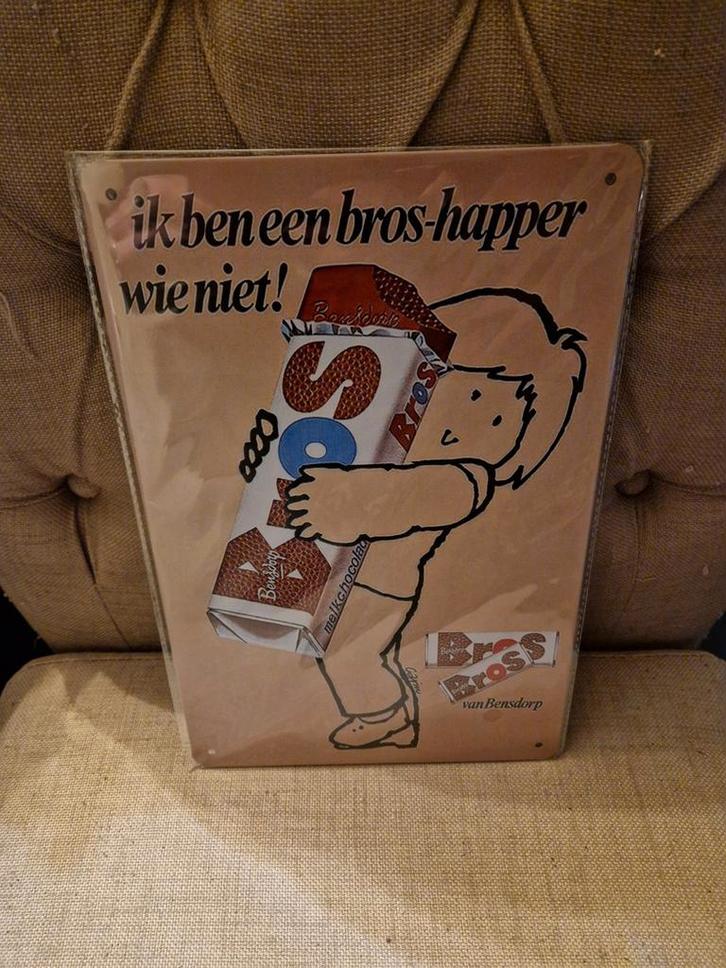 Bros happer reclamebord, Verzamelen, Merken en Reclamevoorwerpen, Nieuw, Reclamebord, Ophalen of Verzenden