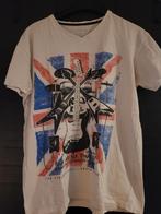 Tshirt Engelse vlag / rockband maat S bijna gratis, Primark, Maat 48/50 (M), Ophalen of Verzenden, Wit