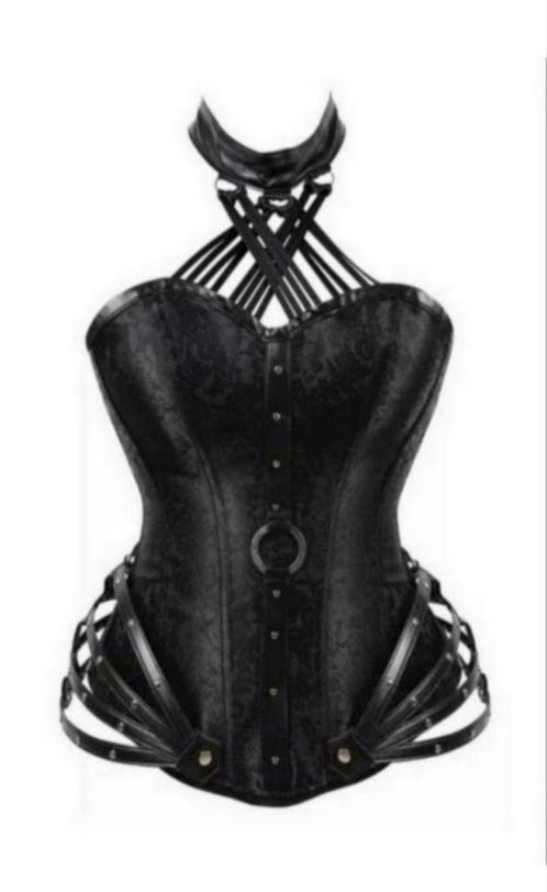 Mooie leren corset met halter, 6XL, Kleding | Dames, Ondergoed en Lingerie, Body of Korset, Verzenden