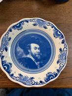 Blauw Delfts Wandbord Handgeschilderd Holland Portret Man Ho, Ophalen of Verzenden