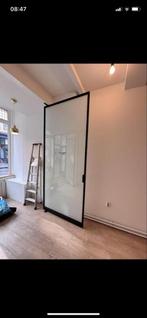Moderne taatsdeuren met stalen frame en melkglas, 215 cm of meer, Binnendeur, Vouwdeur, Ophalen