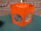 VINTAGE ORANJE HANGLAMP, Ophalen of Verzenden, Metaal, Minder dan 50 cm